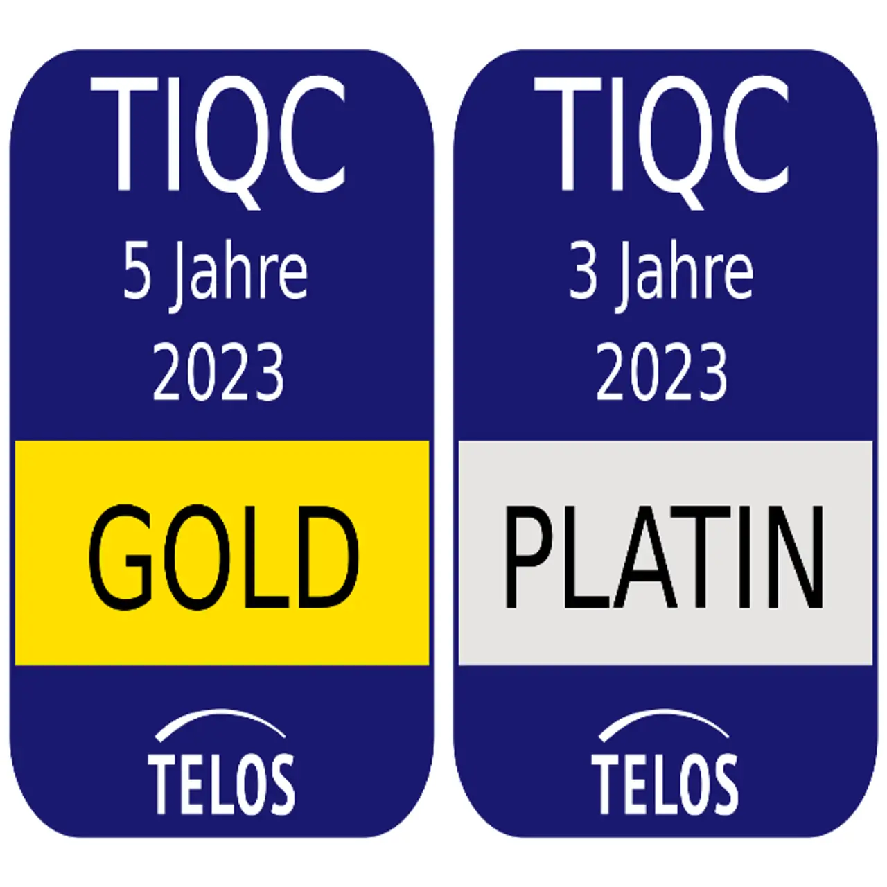 TELOS Siegel Gold & Platin 2023